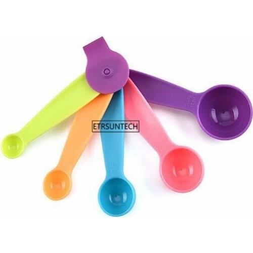100Set Kitchen Measuring Spoon Rainbow Color Baking Combination Measuring Cup Kitchen Accessories Baking Tool