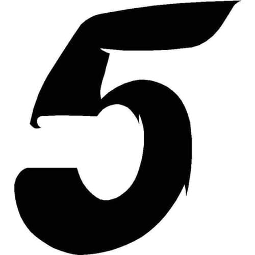 13cm Reflective sticker decals x1 Digit Race Numbers vinyl stickers Graphics Decals,Style only Black stickers motorcycle