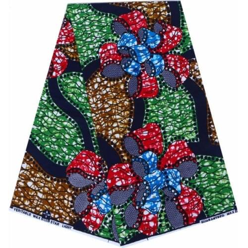 2019 Wonderful Beautiful Colorful Pattern Print 100% Cotton African Veritable Ankara Real Wax Sewing Material Wax Fabric