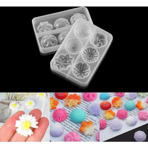 3 Styles Flowers Shape Silicone Mold Cake Fondant DIY Decoration Chocolate Sugar Craft Polymer Clay Epoxy Resin Crafts 3D Mould