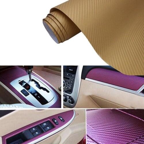 30*127CM Chameleon 3D Carbon Fiber Vinyl Film Wrap Foil Auto Car Truck Body Decoration Sticker Decal Motorcycle Car Styling