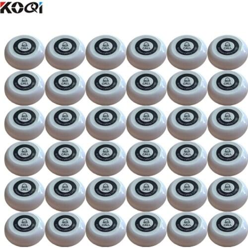 36pcs Promotion Price single key call button wireless calling bell wireless waiter caller transmitter Buzzer Beeper K-P
