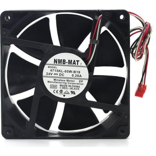 4715KL-05W-B19 For NMB-MAT 120mm 12038 DC 24V 0.2A 3-Wire Converter Cooling Fan