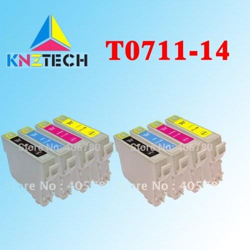 8pcs T0711 ink cartridges for DX7400/DX7450/DX8400/DX8450/DX9400F/S20/S21
