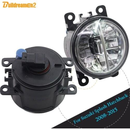 Buildreamen2 Car Accessories LED Fog Light DRL Daytime Running Light 12V 2 Pieces For 2008-2015 Suzuki Splash Hatchback