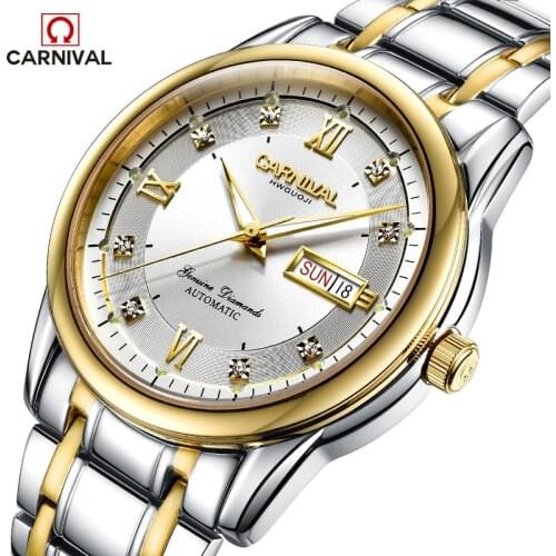 Relogio Masculino CARNIVAL Automatic Military Watch Men Luxury Brand Waterproof Fashion Luminous Mechanical Wristwatch Clock Man