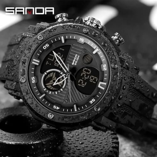 2021 Sanda Luxury Brand Mens Military Sports Watches Men Digital Quartz Clock S Shock Waterproof Wrist Watch Relogio Masculino