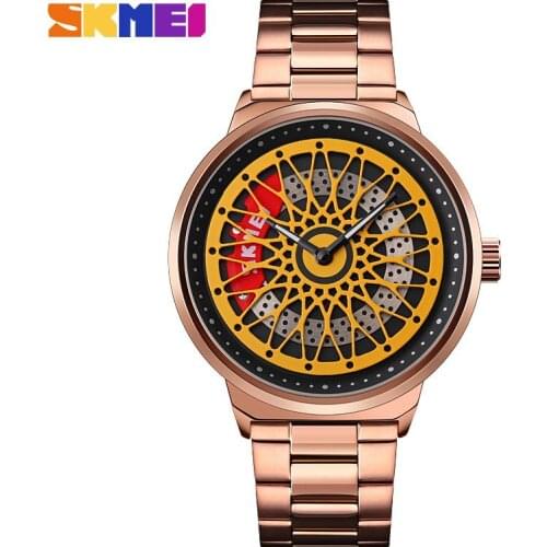 SKMEI Creative Men Quartz Watches Hollow Dial Design Fashion Stainless Steel Waterproof Sport Watches Men reloj hombre 9217