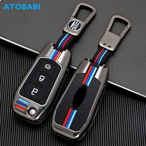 Zinc Alloy Car Key Case Remote Control Cover For Ford F150 F250 Focus 3 Escort Kuga Everest Fiesta Mustang Edge MKV S-MAX Fusion