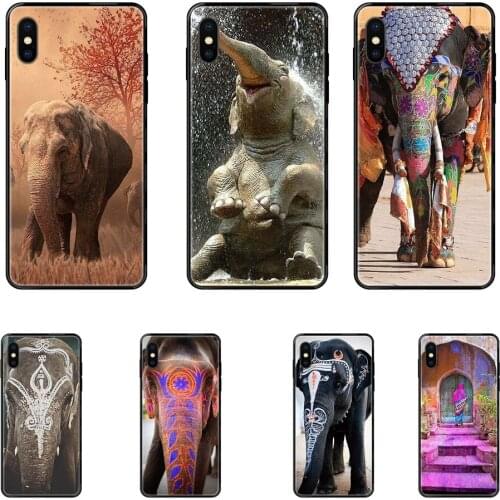 Indian Elephant Black Soft TPU Art Online Cover Case For Huawei Honor 20 20I 20S 10 10I 6A 7A 7X 8C 8X 9 9A 9I 9X Lite Pro