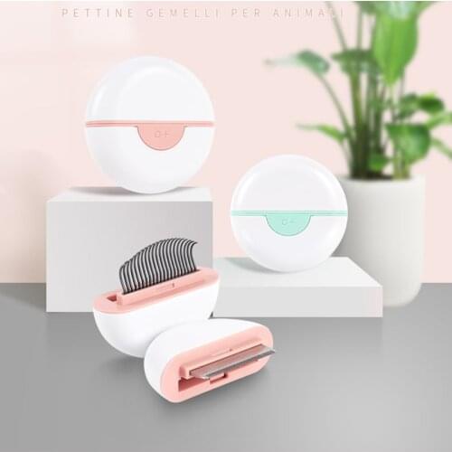 Pet Double Comb Hair Removal Comb Elastic Massage Comb For Cats and Dogs Cat and Dog Massage Comb Get Rid of the Dead Hair