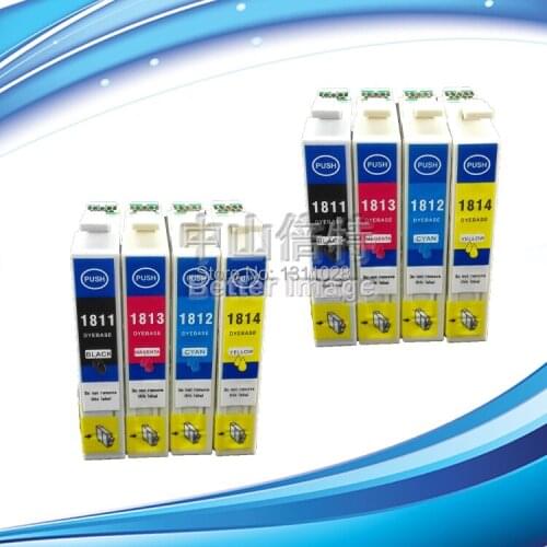 INK WAY T1811 8PCS 2SETS T1811 T1812 T1813 T1814 compatible ink cartridge for T1811 - T1814 for EP XP30 XP102 XP202 XP305 XP405