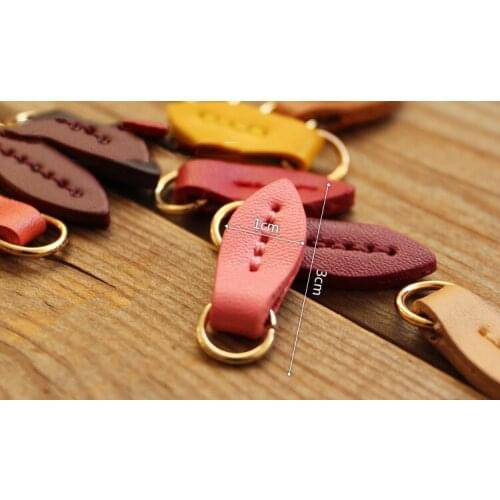 Leather Hand Sewn Zipper Head Clothing Case Accessories Wallet Zipper Buckle Pendant Tab Multi Color