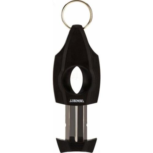 LUBINSKI High-end Metal & Plastic Portable V Shaped Sharp Cigar Cutter Guillotine Scissor Tobacco Tool Sigaar Cutter For Cohiba