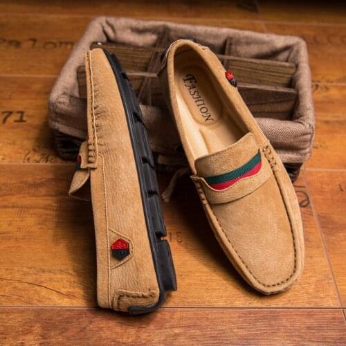 Brand New 2021 Casual Sneakers Men Shoes Driving Comfortable Quality Leather Shoes Men Loafers Hot Sale Moccasins Tooling Shoe