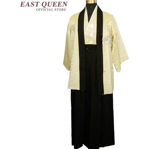 Japanese kimono traditional men yukata male samurai costume kimono clothing Japanese cosplay warrior costume haori KK355