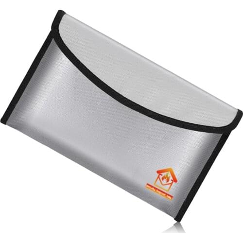 Fireproof Document Bag Waterproof and Fireproof Heat Insulation Storage Bag for Money Jewelry Passport Document