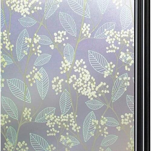Window Film Stained Glass Matte Decorative Uv Window Sticker Privacy Frosted Self Adhesive Film Window Decal for Glass