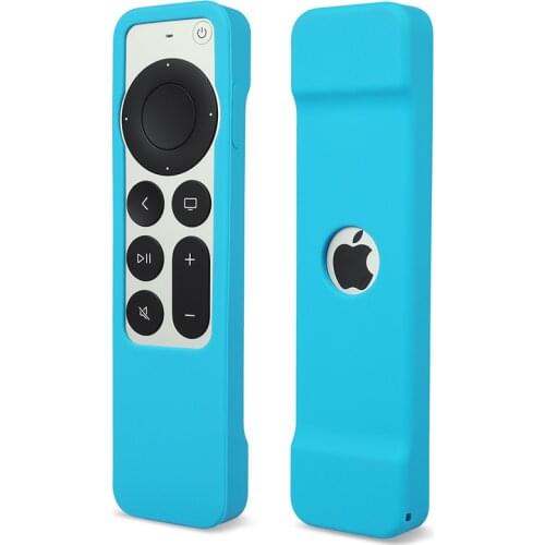 2021 Anti-Lost Protective Case for Apple TV 4K 2nd Gen Siri Remote Control Anti-Slip Durable Silicon Shockproof Cover Protection