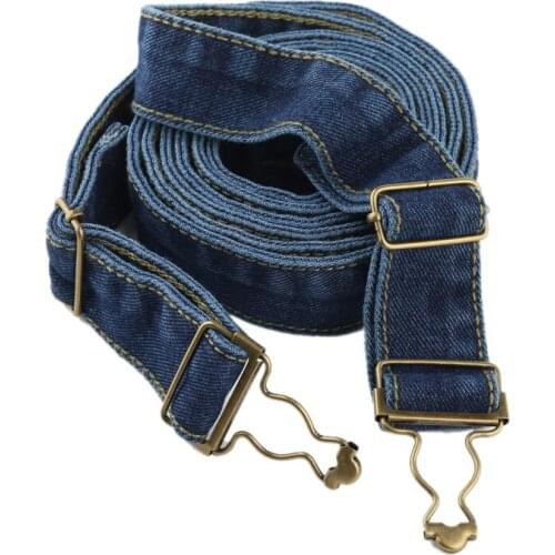 Adjustable Blue Denim suspenders Jeans strap clothing accesories Women suspenders 2.5cm width 115cm Braces Adult suspender