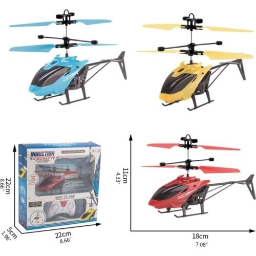 Hand Induction Remote Control Helicopter With Light Kid Toy Cool Boy Gift
