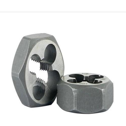 Free shipping 1PC HSS6542 made Hexagon round die M3-M8 machine die for threading outer threads of metal workpieces