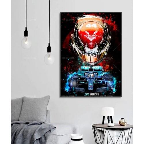 Modern Home Decor Lewis Hamilton F1 Abstract Poster Canvas Painting Print Modular Wall Art Picture Living Room Decoration Frames