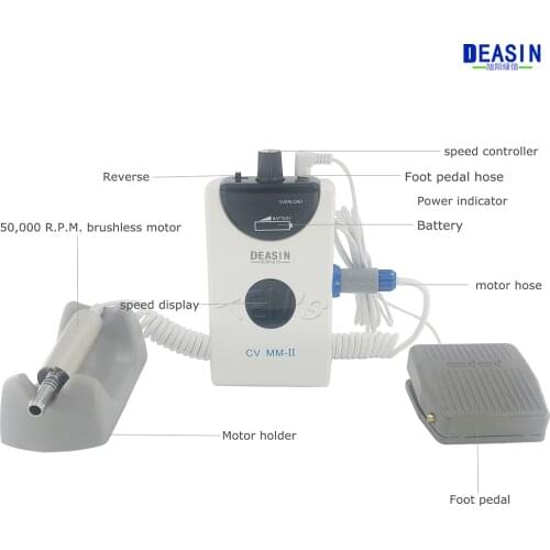 E-type Dental portable mini Micro motor Brushless Machine Electric Motor with one straight handpiece Low Speed nail polishing