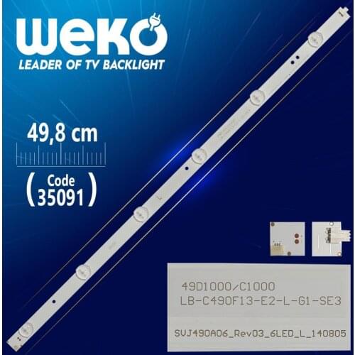 SVJ490A06 _ REV03 _ 6LED _ L - LB-C490F13-E2-L-G1-SE3 / SE1 - 6 LED 49.8 CM - (WK-472)