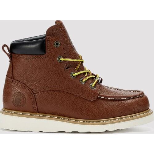 ROCKROOSTER VAP360 Comfortable Mens Work Shoes Genuine Leather Ankle Boots Goodyear Outdoor Casual Wedge Boots Plus Size