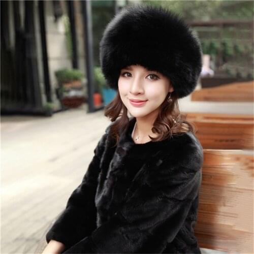 Winter Nature Fox Fur Hat Rex Rabbit Fur Hat Russian Female Fur Headwear 2020 New Fashion Warm Earmuffs Ladies Fur Hats