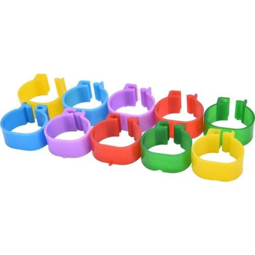 1.6cm 100 Pcs Chicken Hen Pigeon Foot Rings Leg Poultry Dove Birds Chicks Duck Parrot Clip Rings Band Quail Ring Birds Tools