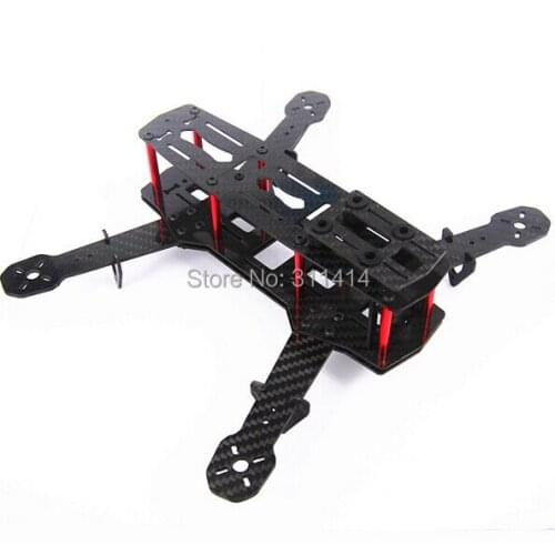 1set Blackout QAV250 Carbon Fiber Mini 250 FPV Quadcopter Frame (Unassembled) High Quality Promotion Wholesale + Free Shipping