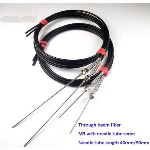 1M 2M m3 laser with needle tube sensor to shoot fiber optic tube fiber optic sensor probe 10mm-90mm optional