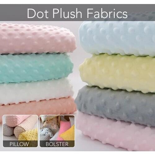 1 Yard Minky Dot Fabric Eco-friendly Polyester Super Soft Plush Fabric For Sewing Blanket Clothes Cushion Handwork Fabric