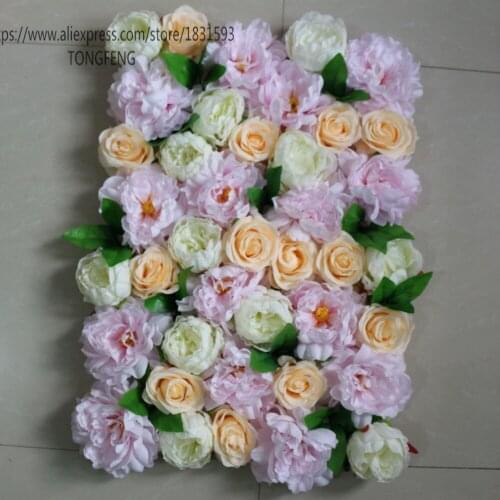 10pcs / lot wedding decoration roses flowers wall wedding background decoration With leaves Arch flower decoration TONGFENG