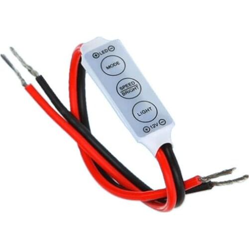 3 Buttons Mini Led Controller Singler Color Led Strip Lamp Controller DC5-24V