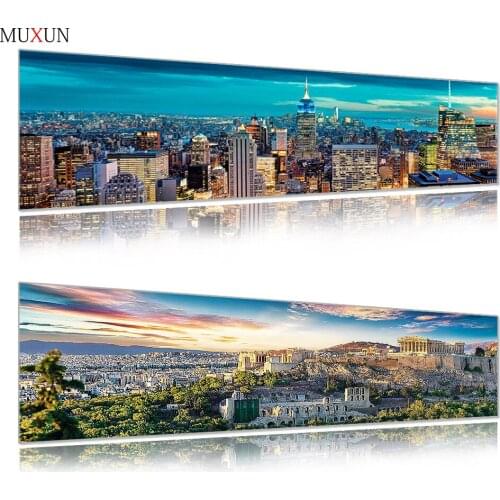 Full 5D Round Drill Diamond Painting Beach City Landscape Diamond Embroidery 3D Mosaic Cross Stitch Art Home Decoration Lx192