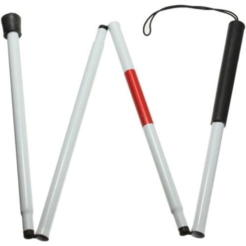 Visually Impaired Crutch Cane Blind Walking Stick Walker Aluminium Easy Folding