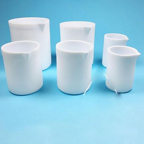 30ml 50ml 100ml 150ml 200ml 250ml 300ml 350ml 400ml 500ml 1000ml 2000ml White Measuring Beaker PTFE Silicone Lab Ware
