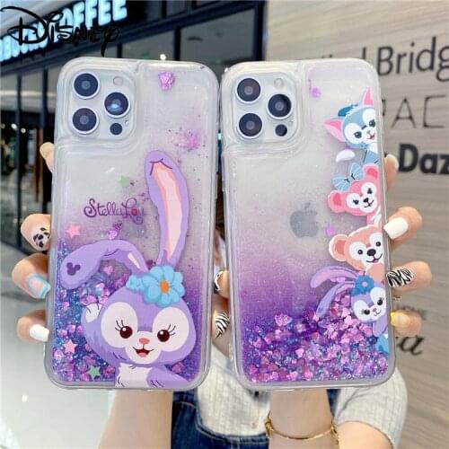 Disney Star Delu for IPhone 7/8P/X/XR/XS/XSMAX/11/12Pro/12mini Cartoon Personality Quicksand Phone Case