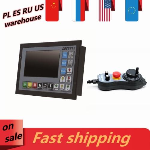 DDCS V3.1 4 axis 3 axis CNC Offline controller 500Khz G-Code with MPG For Engraving Milling lathe Machine