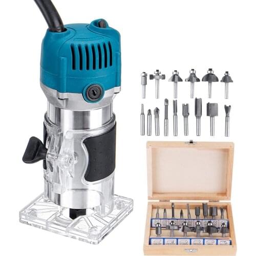 1200W 30000RPM Electric Trimmer Router Wood Carving With Carrying Case Woodworking Wood Milling Slotting Machine Classic color