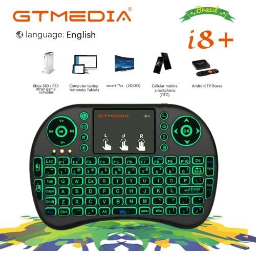 I8+ keyboard English Version 2.4GHz Wireless Keyboard Air Mouse With Touchpad Handheld Work With Android TV BOX Mini PC Brazil