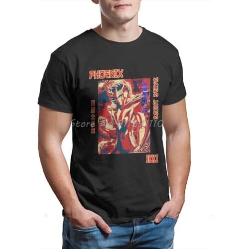 Ikki Phonenix Anime Andromeda Art Saint Seiya Manga T Shirt Punk Cloth Print Graphic TShirt Homme For Men Harajuku Streetwear