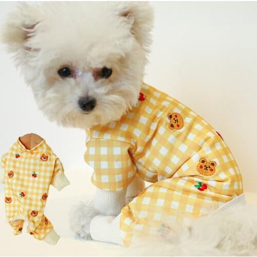 Autumn Winter Dog Pajamas for Small Dogs Cozy Puppy Cat Onesie Jumpsuit Chihuahua Yorkshire Overalls mascotas Clothes Clothing