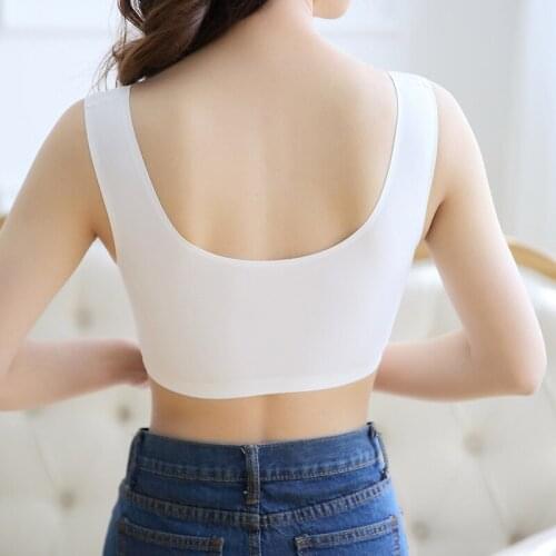 Summer New Pure Colour U Shaped Trackless Ice Silk Chest Wrap Anti-emptied Tube Tops With Breast Implants 2PSC/lot