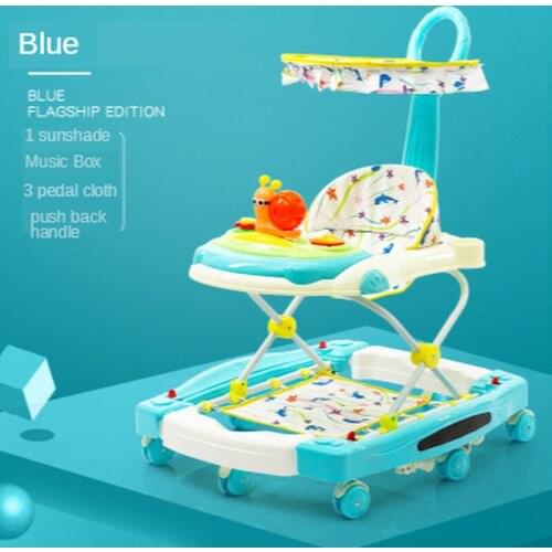 New Baby Child Baby Walker 6 / 7-18 Months Multi-function Anti-roll Leg Male and Female Hand Push Can Sit Walker