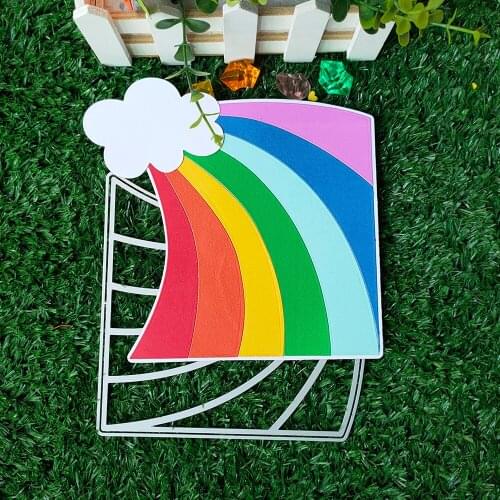 New Rainbow Clouds Metal Cutting Dies Decorative Scrapbooking Steel Craft Die Cut Embossing Paper Cards Stencils