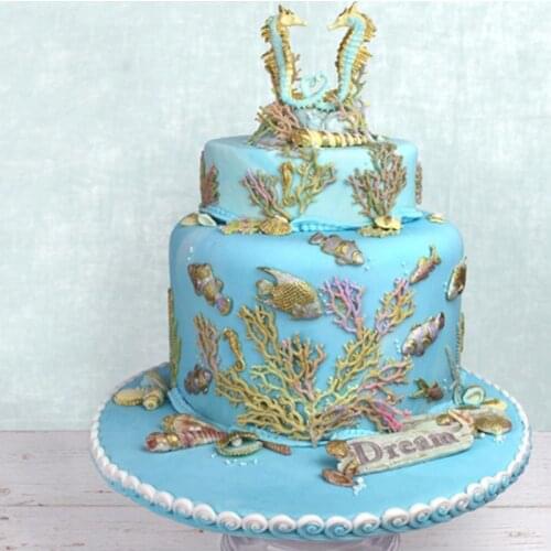 Ocean Series Silicone Mould DIY Fondant Cake Mould Chocolate Gummy Tool J085